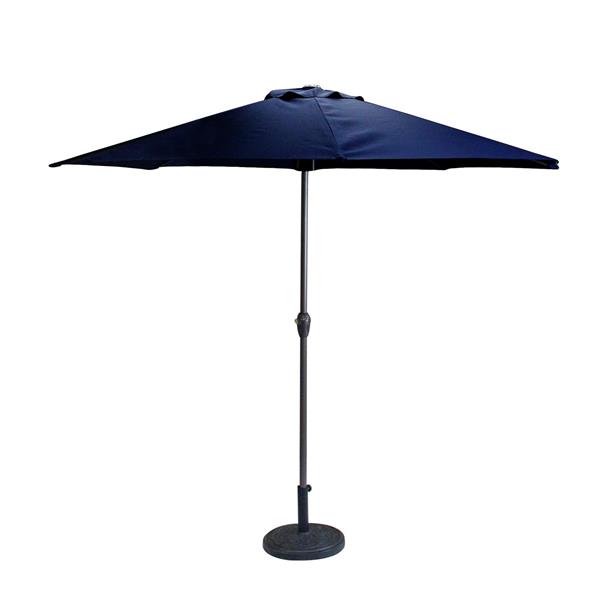 Northlight Patio Market Umbrella With Hand Crank And Tilt Navy Blue 28709947 Rona