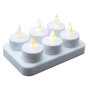 Northlight Rechargeable LED Lighted Tea Light Candles - Pack of 6