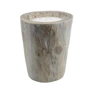 Northlight Rustic Chic Giant Wooden Log Triple Wick Wax Pillar Candle