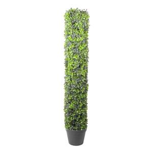 Northlight Potted Two-Tone Boxwood Column Topiary - Artificial - 37.5"