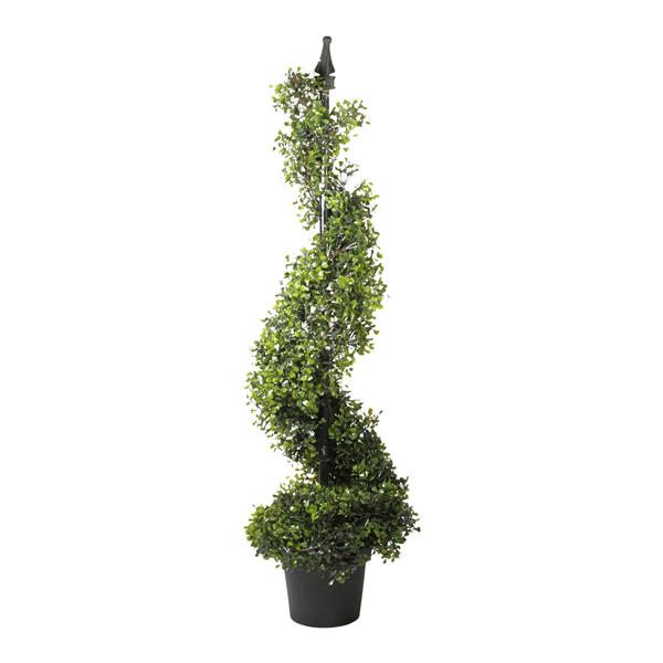 Northlight Potted Two-Tone Boxwood Topiary - Unlit - 46.5-in