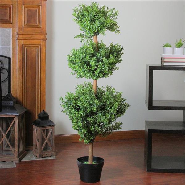 Northlight Potted Two-Tone Murraya Artificial Topiary - 46.5-in
