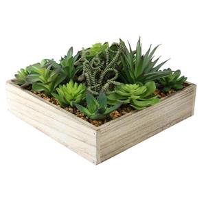 Northlight Artificial Succulent Plant Arrangement in a Garden Box