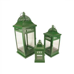 Northlight Getaway Ornate Pillar Candle Holder Lanterns - Set of 3