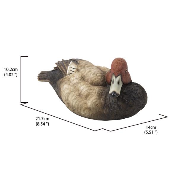 Hi-Line Gift Ltd. Decorative Garden Statue - Mallard With Red Head - 4.02-in