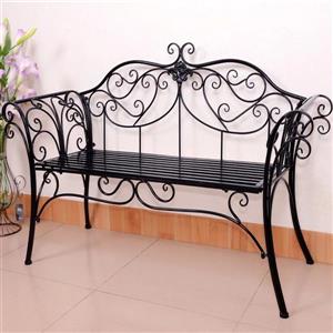 Hi-Line Gift Ltd. Metal Garden Bench - Antique Black - 51.5-in