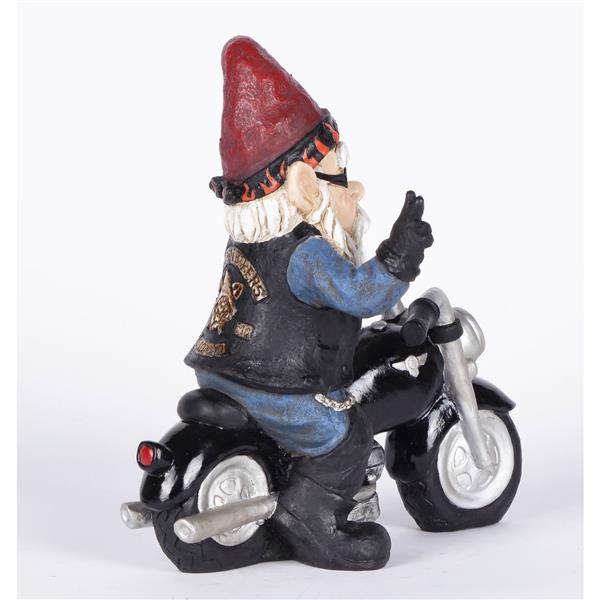 Statue de jardin, nain en moto, 9,75 po