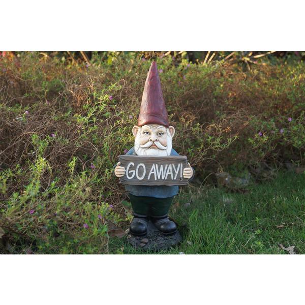 Hi-Line Gift Ltd. Decorative Garden Statue - Gnome Holding 