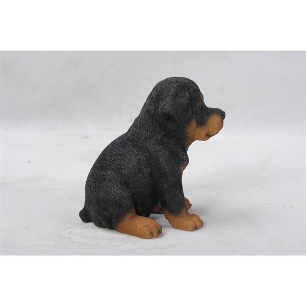 Statue de jardin, chiot rottweiler, 6,5 po