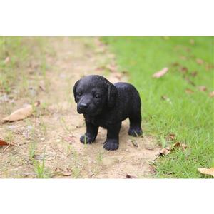 Hi-Line Gift Ltd. Decorative Garden Statue - Labrador Puppy - Black - 6-in