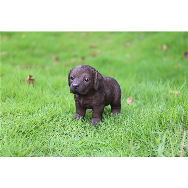 Hi-Line Gift Ltd. Decorative Garden Statue - Labrador Puppy - Brown - 6-in