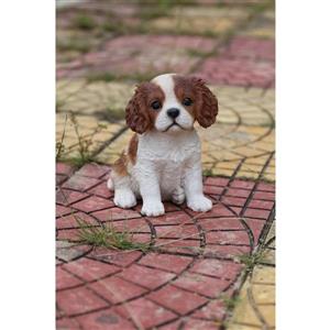 Hi-Line Gift Decorative Garden Statue - King Charles Puppy - 6"