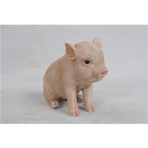 Hi-Line Gift Ltd. Decorative Garden Statue - Sitting Baby Pig - 6-in