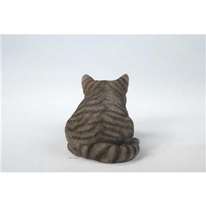Hi-Line Gift Decorative Garden Statue - Sleeping Grey Tabby Cat - 5"