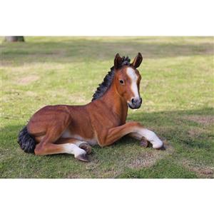 Hi-Line Gift Ltd. Decorative Garden Statue - Large Horse Colt - Brown - 16.75-in