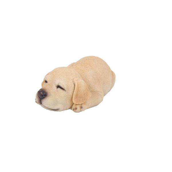 Statue de jardin, chiot labrador dormant, 2,5 po