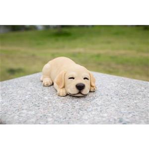 Statue de jardin, chiot labrador dormant, 2,5 po