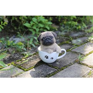 Hi-Line Gift Ltd. Decorative Garden Statue - Teacup Pug Puppy - 5.75-in