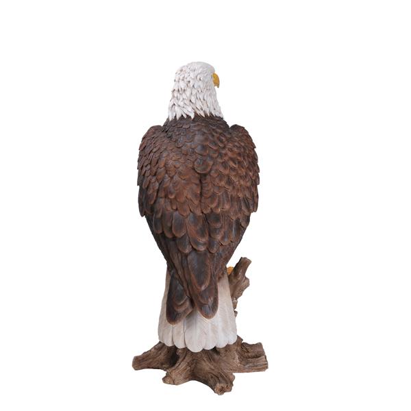 HI-LINE GIFT LTD. Statue de jardin, aigle à tête blanche avec souche, 26,8  po 87700-L
