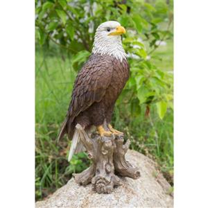 Statue de jardin, petite aigle à tête blanche, 15,5 po