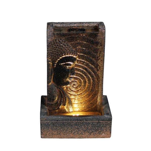 Hi-Line Gift Ltd. Buddha Wall Fountain - LED Light