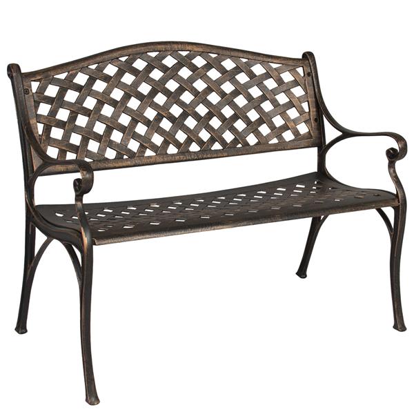 Banc de jardin, bronze, 40 po