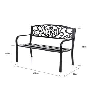 Hi-Line Gift Ltd. Garden Bench - Black - 50-in