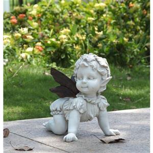 Statue de jardin, petite fée rampante, 8,5 po