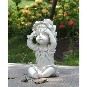 Statue de jardin, petite fée assise, 9,75 po