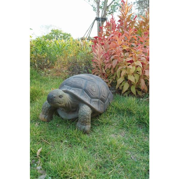 Statue de jardin, tortue verte, 9 po x 21 po