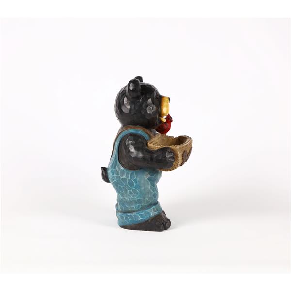 Hi-Line Gift Ltd. Decorative Garden Statue - Bear With Cardinal- 16-in