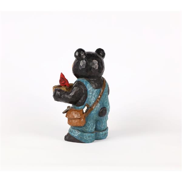 Hi-Line Gift Ltd. Decorative Garden Statue - Bear With Cardinal- 16-in