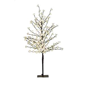 Arbre de Noël artificiel 4,5 pi en pot Holiday Living 60 lumières DEL blanc  chaud 242 pointes de branches scintillantes LW20-ST03
