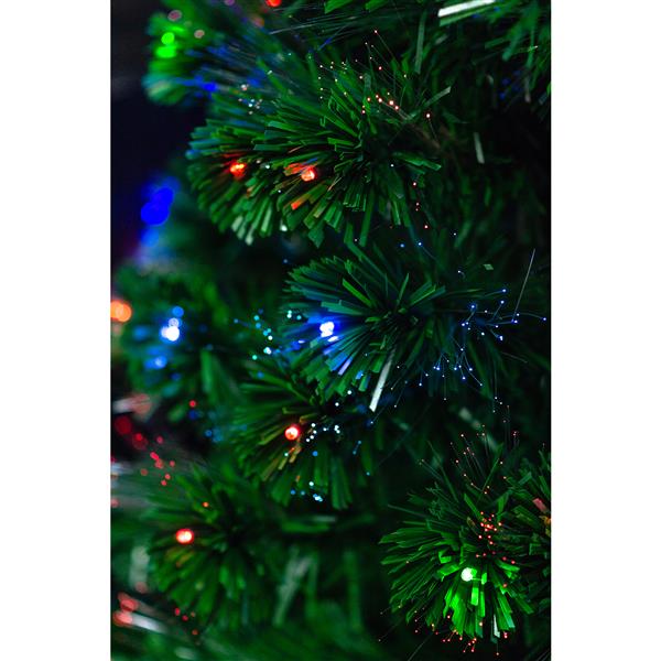 Arbre de Noël illuminé à fibre optique, 72 po