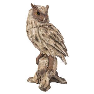 Statue de jardin, grand-duc sur souche d'arbre, 13,7"