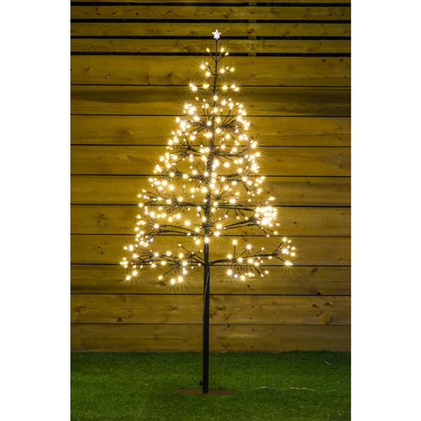 Arbre de Noël Hi-Line Gift Ltd. brun 380 lumières DEL 53 po