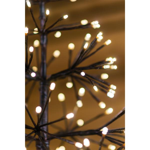 Arbre de Noël Hi-Line Gift Ltd. brun 380 lumières DEL 53 po