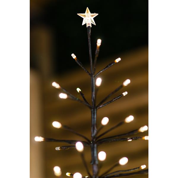 Arbre de Noël Hi-Line Gift Ltd. brun 380 lumières DEL 53 po