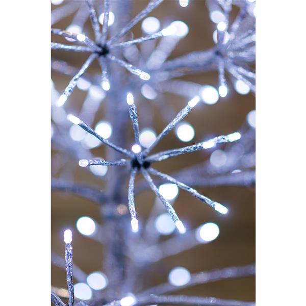 Hi-Line Gift Ltd. Silver Christmas Tree 380 Sparkling LED Lights 4.5-ft