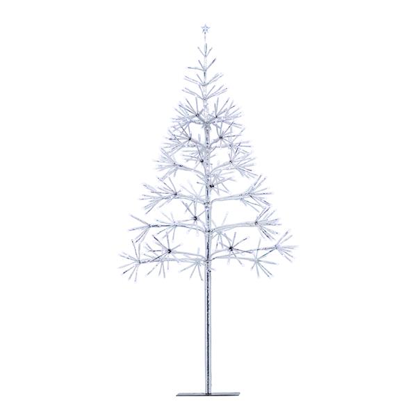 Hi-Line Gift Ltd. Silver Christmas Tree 380 Sparkling LED Lights 4.5-ft