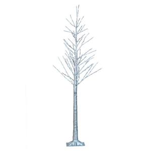 Hi-Line Gift Silver Glitter Tree - 192 LED Lights - 72"