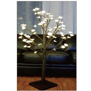 Hi-Line Gift Artifical Plum Tree - 48 LED White Lights - 4 ft