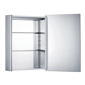 Whitehaus Collection Medicinehaus Single Door Medicine Cabinet - LED - Aluminum