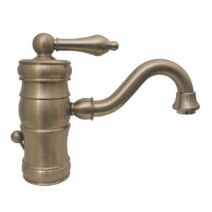 Whitehaus Collection Single Hole Bath Faucet with Pop-up Drain - Brushed Nickel