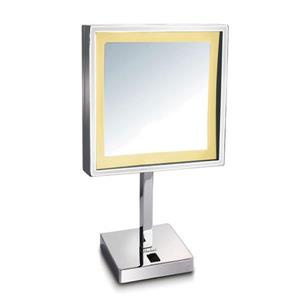 Whitehaus Collection Freestanding Makeup Mirror - LED - Chrome