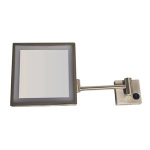 Whitehaus Collection Wall Mounted Mirror - LED - Brushed Nickel