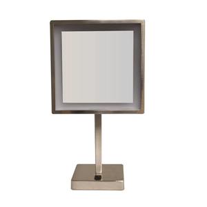 Whitehaus Collection Freestanding Makeup Mirror - LED - Nickel