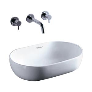 Whitehaus Collection Oval Porcelain Bathroom Sink - 23.25-in x 15.75-in - White