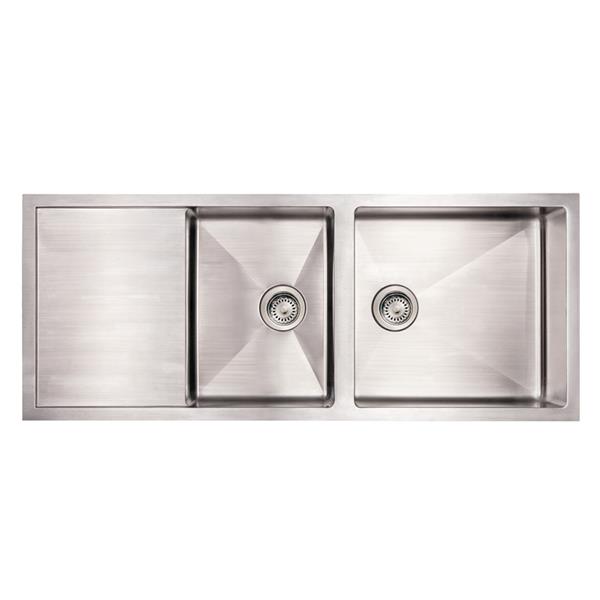 white undermount sink 30 70 double bowl        
        <figure class=