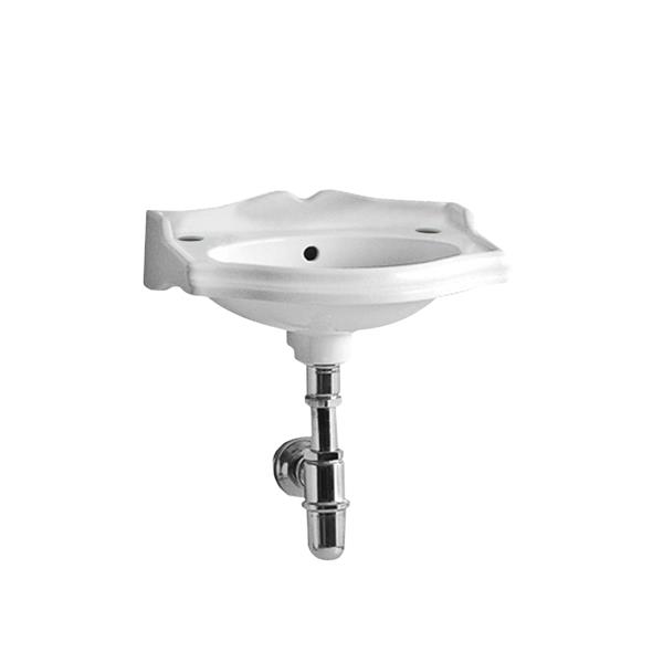 Whitehaus Collection Oval Wall Mount Bathroom Sink - White Porcelain
